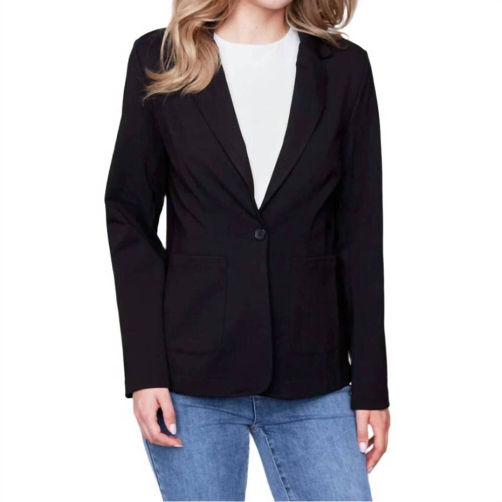 NEW CHARLIE B pockets blazer in black